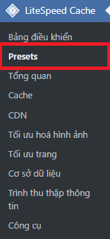 Cai dat Presets